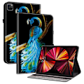 Pikkukuva 1 / 5: Nahkakotelo iPad Air 11 (2025) (2024) Air (2022) (2020) Pro 11 (2022) -tableteille, kuvio painettu, GS Multicolor Peacock