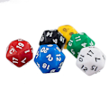 Pikkukuva 3 / 5: Noppa, 20-sivuinen noppa, noppapeli, noppasarja, noppapeli [C]