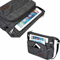 Miniatyrbild 5 av 5: Vattentät Messenger Axelväska Medium, Multifickor Canvas Crossbody-väska för Män och Kvinnor, Casual Herr Satchel Bag GS