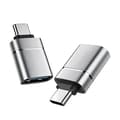 Miniatyrbild 1 av 3: 2-pack USB 3.0 till Type-C-adapter med elegant silverfinish