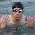 Miniatyrbild 3 av 5: 1 par silikon simhandskar simutrustning fenor handskar simfötter för snorkling surfing fitness GS