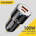 Miniatyrbild 2 av 4: 100W Snabbladdare QC 3.0 PD 3.0 Snabbladdare för iPhone Typ C USB Billaddare för Samsung Laptops Tablets Adapter GS