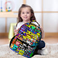 Miniatyrbillede 4 af 5: c413 Geometry Dash Rygsæk Skole Studerende Bogtaske Skoletaske Rygsæk Justerbare Skuldre Dagsrygsæk bdbh413