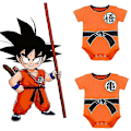 Miniatyrbild 1 av 4: Son Goku Kläder Sommar Baby Nyfödd Baby Pojke Flicka Romper Bodysuit Jumpsuit Solskyddsdräkt Tecknade Kläder HY2274 70(3-6months)