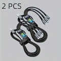 Miniatyrbild 3 av 5: 2-pack 3-i-1 Snabbladdningskabelpaket - USB-C till MicroUSB-adapter för iPhone 14/13, för Samsung, för Xiaomi - Hållbar & Högpresterande GS