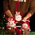 Miniatyrbild 4 av 5: Julgodispåse Snögubbe Jultomte Ren Dockpåse Dragsko Jul Godis Hållare Presentpåsar för Julafton Snowman