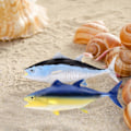 Miniatyrbild 3 av 5: Blåfenad tonfisk Figur Form Solid Modell Pedagogisk Leksak Simulering Marin Liv Fiskfigurer Modell Leksak Barnleksak Dark Blue