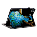 Pikkukuva 4 / 5: Nahkakotelo iPad Air 11 (2025) (2024) Air (2022) (2020) Pro 11 (2022) -tableteille, kuvio painettu, GS Multicolor Peacock