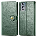 Miniatyrbild 2 av 4: Mobilskal i Läder med Spänne, Enfärgat, för Motorola Edge 20[D] Green