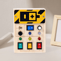 Miniatyrbillede 3 af 3: Nyt børns pædagogiske tidlige uddannelse legetøj træ switch strøm LED lys travl bestyrelse hands-on træ intelligens udvikling