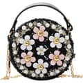 Crossbody-taske til småbørn med perleblomster, mini søde prinsessehåndtasker