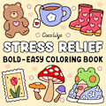 Miniatyrbillede 2 af 4: Stress Relief: Malebog for voksne og børn, dristig og afslappende, simpelt og stort design, velegnet til afslapning