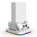 Miniatyrbilde 3 av 5: Xbox Series S konsoll multifunksjonell fargerik kjølebase XSS håndtak dobbel ladestasjon med håndtak batteri