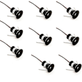 Miniatyrbilde 1 av 5: 2024 Svart 9 stk Mini 12v 1w LED Takinnfelt Spotlights IP65, 3000k (120, Varmt Hvit)
