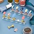 Miniatyrbillede 3 af 5: 2 Sæt Akryl Neglekunst Øvelsesstativ Magnetisk Negletip Stativ Trænings Negle Display Stativ DIY Negle Krystal Stativ