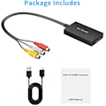Pikkukuva 5 / 5: RCA - HDMI-muunnin, komposiitti-HDMI-sovitin tukee 1080p PAL/NTSC