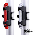 Miniatyrbillede 4 af 4: Genopladelig USB LED Cykel Baglygte Rød Lys Cykling LED Bag Multi Farve. (rød + hvid) (2 stk