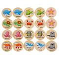 Miniatyrbild 1 av 5: Trä Match Memory Game för barn, minnesmatchningskort pedagogiskt minnesmatchningsspel