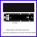 Miniatyrbilde 3 av 5: For 2012 Air A1425 A1398 A1465 A1466 SSD Kabinett USB3.2 GEN2 6Gbps M.2 SATA SSD Boks SSD Enclosure A-C