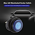 Miniatyrbild 4 av 4: 12V Vippströmbrytare, 12V 16A Auto LED Vippströmbrytare, Bil Strålkastare Växelströmbrytare Blått Ljus Rund Vippströmbrytare Strömbrytare Kontroll 3 Pin, 1 Pack