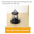 Miniatyrbild 3 av 5: Solcellsdriven LED-fyr Trädgård Utomhus Roterande Ljuskäglsensor Fyrlykta för Utomhus Heminredning