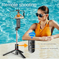 Miniatyrbillede 4 af 5: Trådløs Selfie Stick Tripod Stativ med Lys Bluetooth Fjernbetjening Udvidbar Tripod til iPhone Mobiltelefon Tiktok Live Streaming