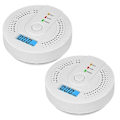 Miniatyrbillede 1 af 5: 2 stk. Kulilte Detektor Alarm Ny Fotoelektrisk Sensor 85dB Lydadvarsel LCD Digital Display Hjem Indendørs CO Forgiftnings Sirene
