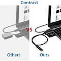 Miniatyrbillede 3 af 5: Usb-lydadapter, usb til 3,5 mm lydjacksadapter, Usb ekstern lydkortadapter med 3,5 mm hovedtelefon- og mikrofonjackstik (sort/20 cm)