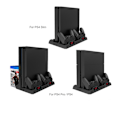 Miniatyrbilde 3 av 5: PS4/SLIM/PRO DOBE Multifunksjons Kjølefan Base Håndtak Berørings Dobbel Lading LED Lys TP4-18119