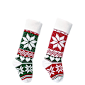 Pikkukuva 1 / 4: Uudet 2 kuvioiset neulotut joulukoriste-sukat lahjasukat koristeet hirvi villaiset sukat jacquard-joulu sukat