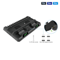 Miniatyrbilde 5 av 5: PS4/SLIM/PRO DOBE Multifunksjons Kjølefan Base Håndtak Berørings Dobbel Lading LED Lys TP4-18119