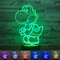 Miniatyrbild 1 av 5: Yoshi 3D Nattlampa, 16 Färger RGB Touch Fjärrkontroll Yoshi Lampa Barnrum Dekoration Bordslampa för Julbelysning Gåva