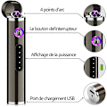 Pikkukuva 2 / 5: Sähkösytytin, USB-ladattava sytytin, kaari-sytytin virran merkkivalolla, liekiton sytytin, tuulenkestävä kannettava sytytin, äitienpäivälahja minulle