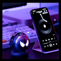 Miniatyrbillede 2 af 2: Kreativ Bluetooth Højttaler Mini Bærbar Cool Åndedrætslys Desktop Lys Luksus Subwoofer Gave Lille Højttaler