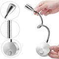 Miniatyrbilde 2 av 4: Slangevegg 360 grader justerbar og bøyelig leselampe ved sengen, praktisk og hendig liten vegglampe LED-lampe