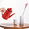 Miniatyrbillede 3 af 5: 1,1l Emalleret Kaffekande Håndtekande Induktion Komfur Gasskomfur Universal Rød