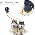 Miniatyrbillede 2 af 5: Dobbelt Hundesnor, rullehundesnor, sammenfiltringsfri 360 justerbar rotation med refleks