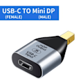 Miniatyrbilde 1 av 5: UC-012-MDP USB-C Hunn til Mini DisplayPort Hann HDTV 4K/60Hz 1080P Adapter for Nettbrett/Telefoner/Laptoper