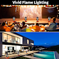 Miniatyrbild 4 av 4: 2-pack utomhus Bluetooth-högtalare, Bluetooth 5.0 LED-flamhögtalare, Ipx5 vattentät flamficka atmosfärhögtalare, flamplampa, presenter till män kvinnor