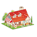 Miniatyrbillede 3 af 3: 3D tredimensionelt puslespil papir DIY model lille hus