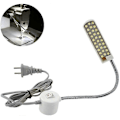 Miniatyrbillede 2 af 5: Symaskinelampe LED magnetisk monteringsbase svanehalsarm 30 LED'er