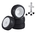 Miniatyrbilde 1 av 5: 4 stk. 85 mm Dekk Hjul for 144001 124019 104001 RC Bil Oppgraderingsdeler 1/10 1/12 1/14 Skala Off R