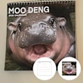 Miniatyrbillede 4 af 4: Ny Moo Deng Kalender | 2025 Kalender Internetberømthed flodhest moderne kalender