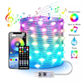 Miniatyrbild 1 av 5: LED-ljussträng i läder 5V RGB fantasy smart USB Bluetooth vattentät set utomhus atmosfäriska färgade lampor