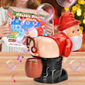 Miniatyrbild 3 av 4: Automatisk Tomte-Fisar-Bubbelmaskin Bärbar Utomhusfestleksak Blåsare Leksaker för Julfest Presentleksaker