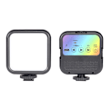 Miniatyrbillede 1 af 3: Kamera-fyldlys, mobiltelefon live-udsendelse lomme skønhed lys, RGB farverig firkantet mini ringlys fyldlys