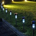 Miniatyrbillede 5 af 5: LED Solcelle Sti Lys Solcelle Have Lampe Udendørs Solcelledrevet Lampe Rustfrit Stål Vandtæt Dekor Landskabslampe