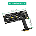 Pikkukuva 4 / 5: M.2 NGFF NVME M-Key SSD - PCI-E 1X -jatkokaapeli magneettityynyllä, tuki 2230/2242/2260/22 -kooille