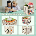 Miniatyrbild 2 av 5: Ny DIY-stickningslåda med multifunktionell förvaring, garnbehållare i trä, stickningslåda med multifunktionell förvaring