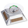 Miniatyrbillede 2 af 4: Solcelled Display Stativ 360 Graders Rotation Energibesparende ABS Drejelig Platform Display Base til Showcase